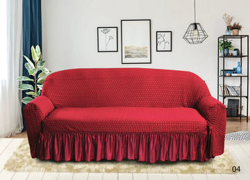 Butterfly Fabric Sofa Cover - Maroon